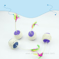 Colorful feather claw toy ball cat toy
